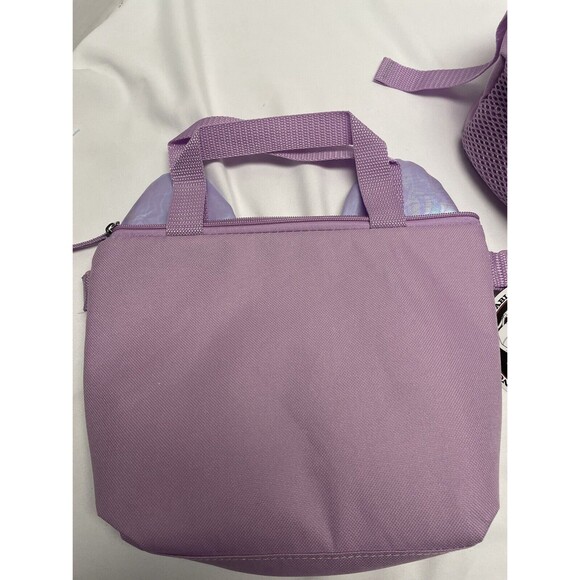 Girls 16" Laptop Backpack Booking with Lunch Bag 2-Piece Set, Purple Kitty New - Picture 11 of 16